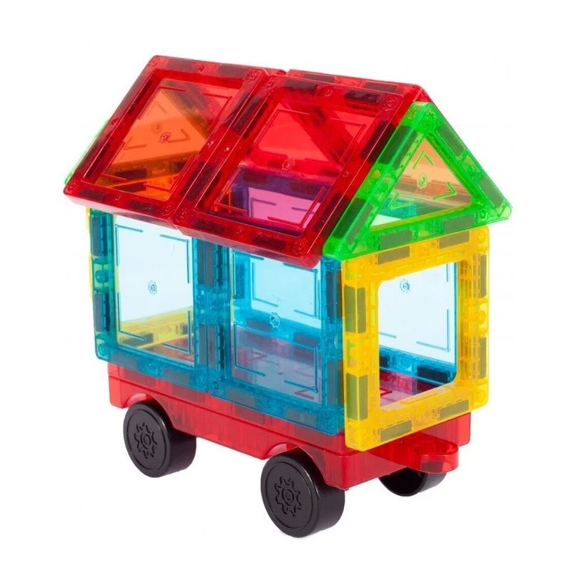 Магнитен конструктор MalPlay Magnetic Tiles, 45 части